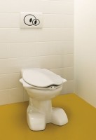 GEBERIT KIND dětské sedátko s automatickým pozvolným sklápěním - zvířátko, bílá   573365000
